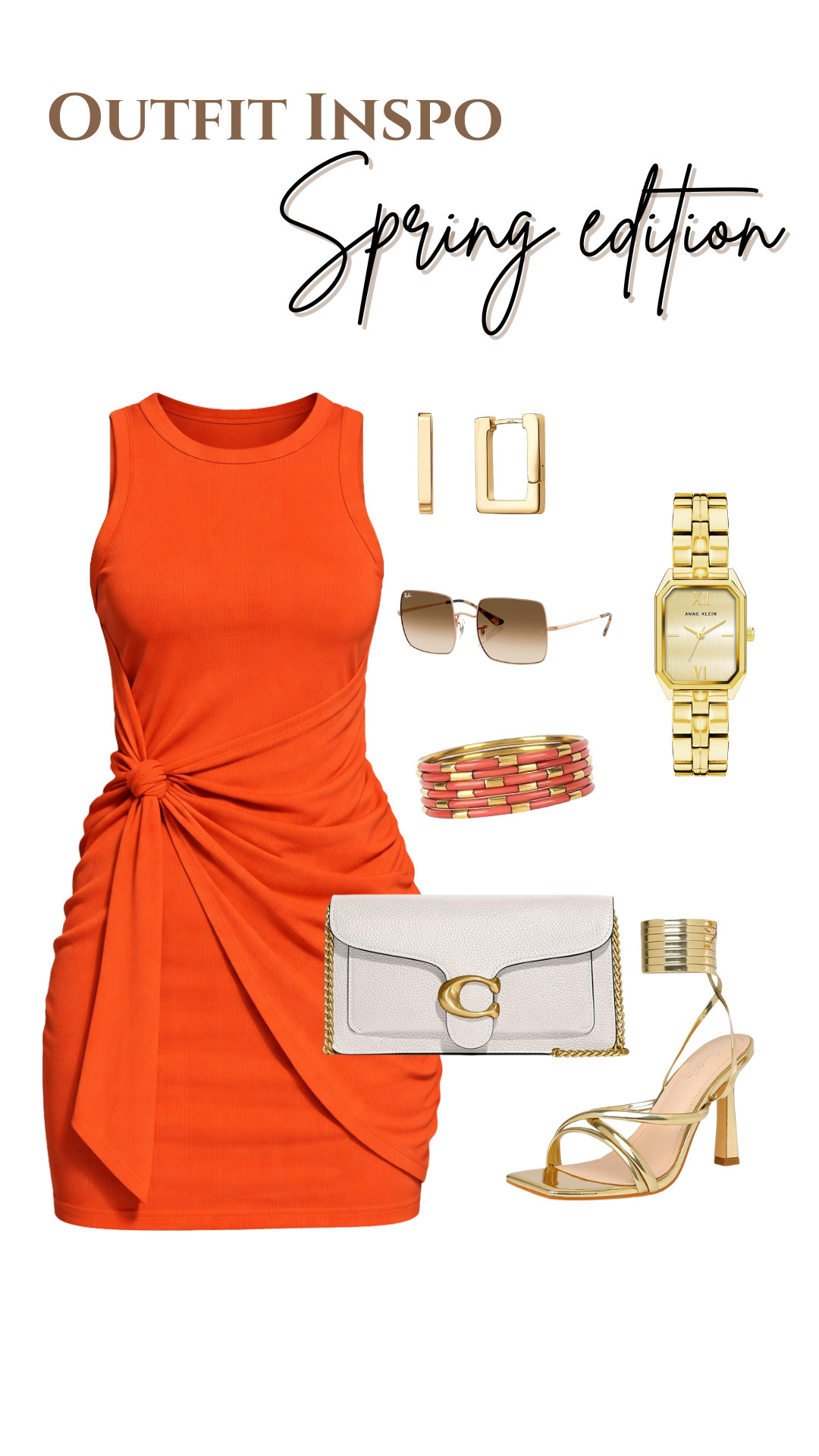 Spring outfit inspo but make it bold 🧡 This orange dress with gold accessories is everything.

#LTKStyle #LTKFinds #SpringOutfit #OutfitInspo #BoldStyle #StatementLook #SpringStyle #LTKFashion 

 #LTKgrwm #LTKootd #LTKSeasonal