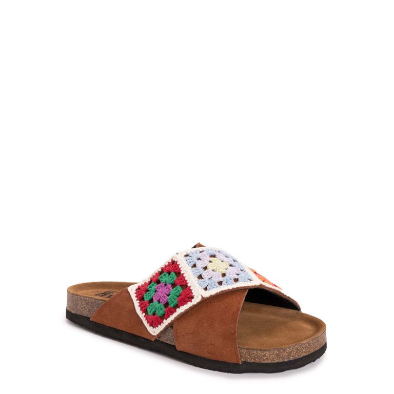 MUK LUKS Women's Crochet Slide, Sizes 6-11 - Walmart.com | Walmart (US)