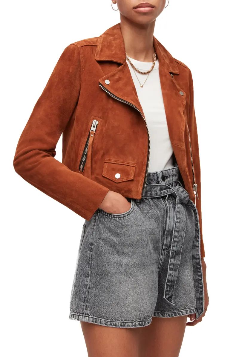 Elora Suede Biker Jacket | Nordstrom