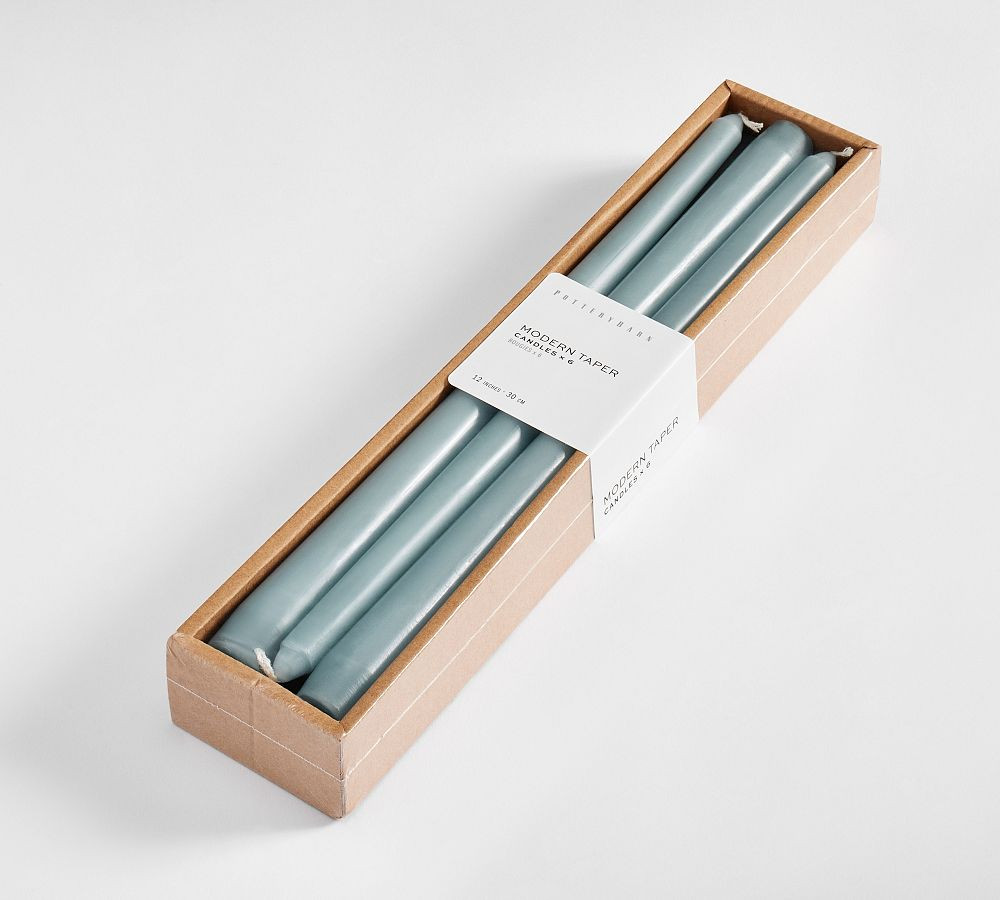 Taper Candles, Set of 6 - Chambray | Pottery Barn (US)