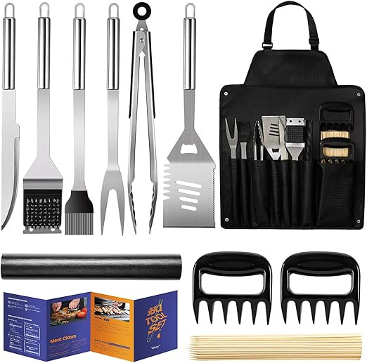 Veken BBQ Grill Accessories, Stainless Steel BBQ Tools Set for Men & Women Grilling Utensils Acce... | Amazon (US)