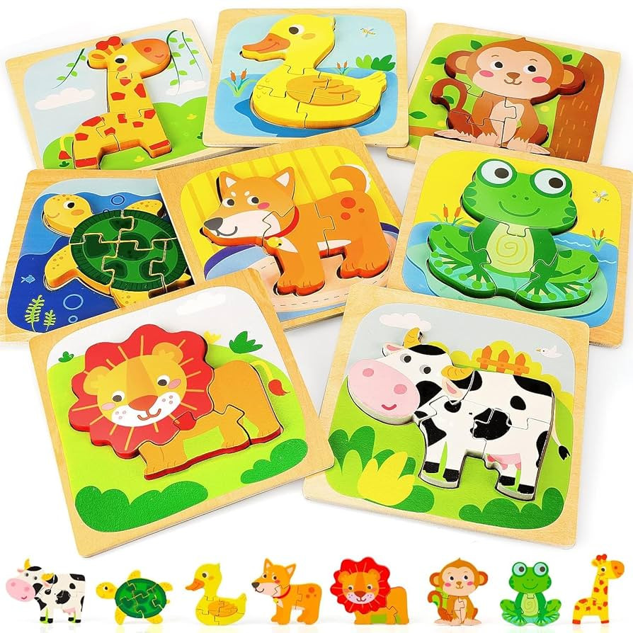TOY Life Wooden Puzzles for Toddlers 2-4, Montessori Toys for 1 2 3 Year Old Toddler Boys Girls, ... | Amazon (US)