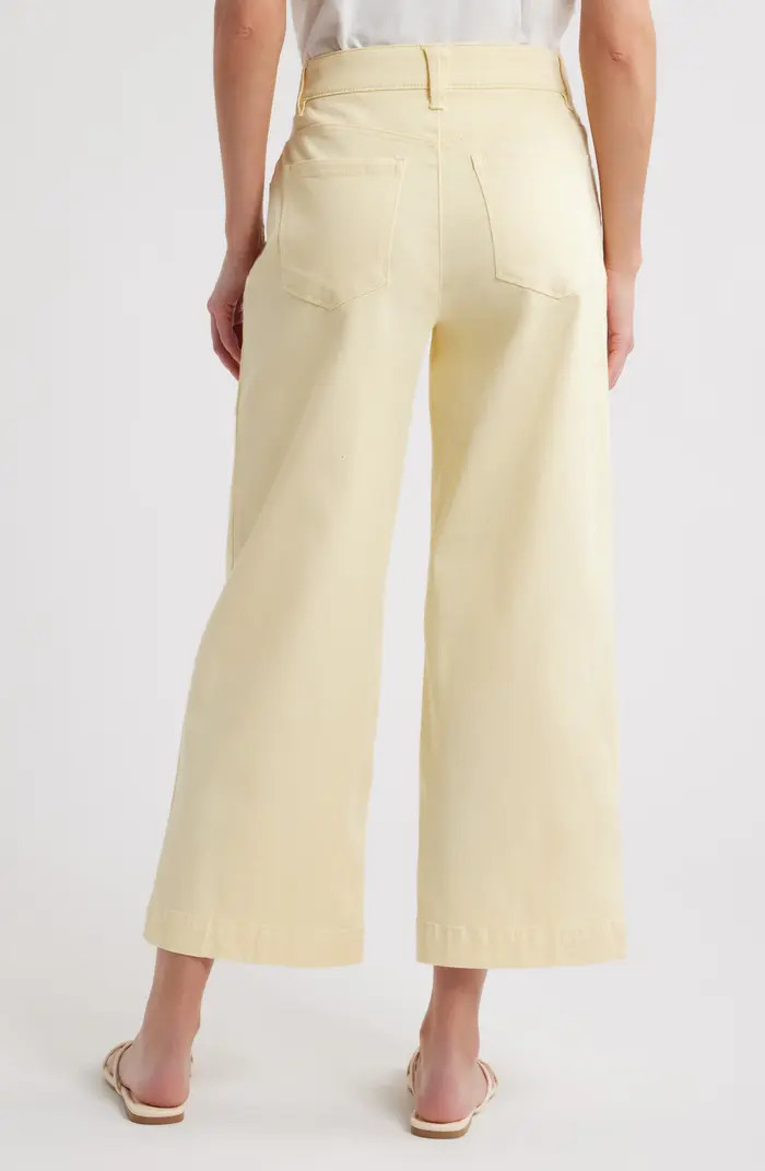 Wit & Wisdom Sam High Waist Ankle Wide Leg Twill Pants | Nordstrom | Nordstrom