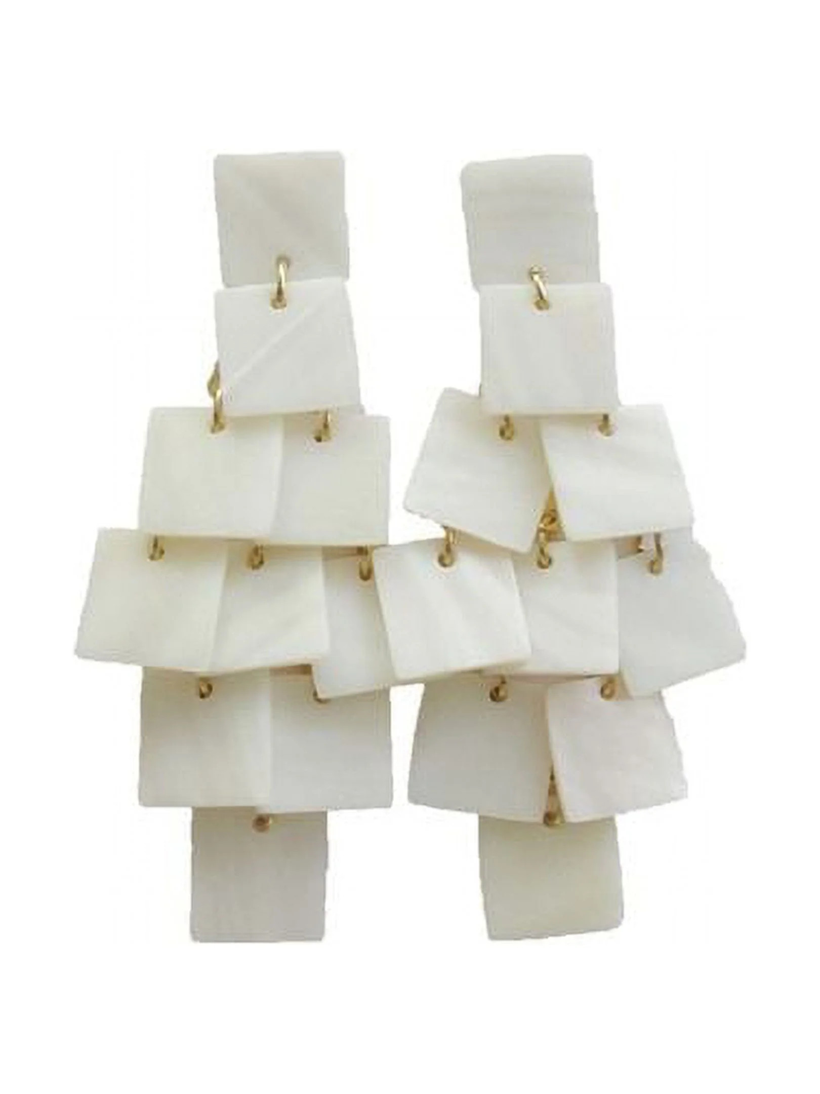 Time and Tru Women's Dangle Shell Earrings, White | Walmart (US)