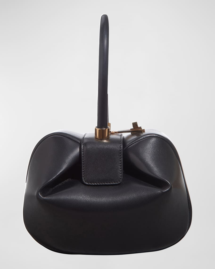 Nina Leather Top-Handle Bag | Neiman Marcus