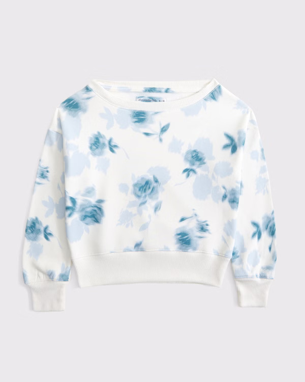 girls essential off-the-shoulder sweatshirt | girls mix & match sets | Abercrombie.com | Abercrombie & Fitch (US)