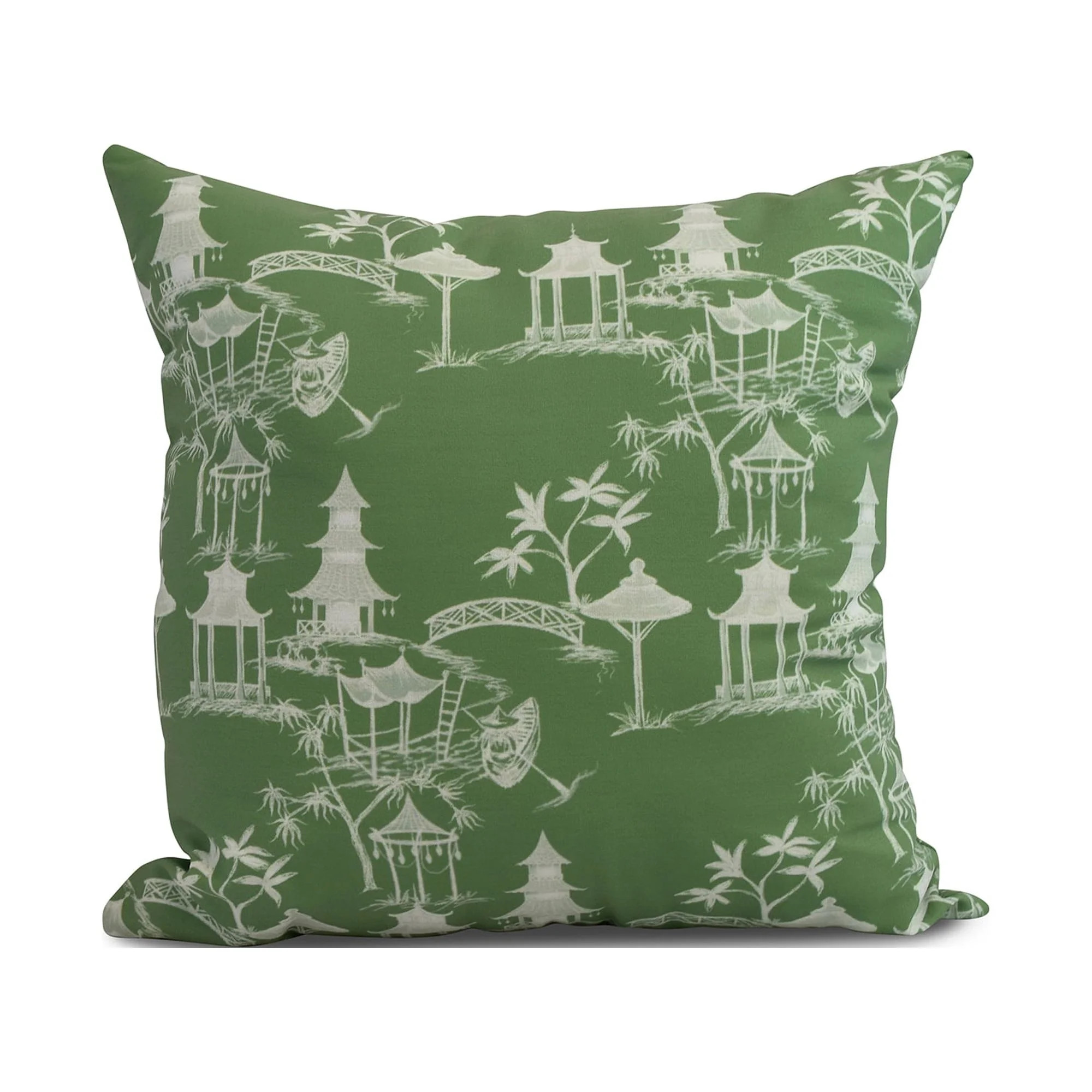 Simply Daisy, 20" x 20" Chinapezka, Floral Print Outdoor Pillow, Green | Walmart (US)