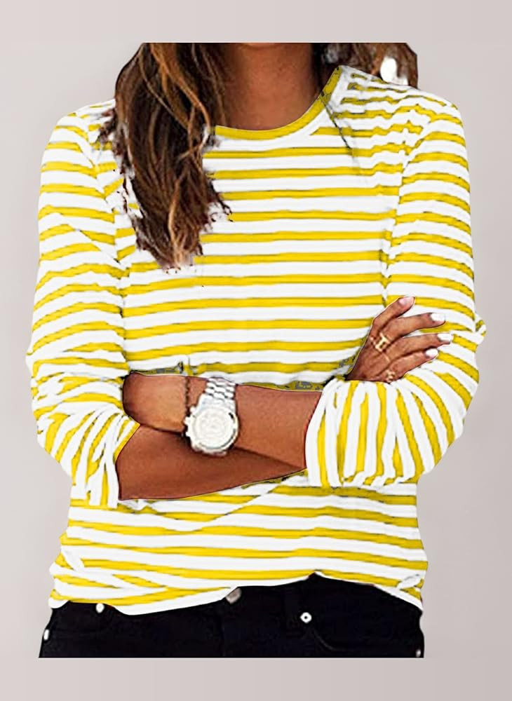 Ybing Gestreift Langarmshirt Damen Y2K Ringelshirt Casual Rundhals Bluse Locker Langarm Tshirt Leichte Pullover Bequem Sport Longshirt Baumwolle Longsleeve Oberteile Basic Tops Tunika : Amazon.de: Fashion | Amazon (DE)