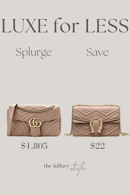 Luxe for Less: Quilted Leather Purse

Splurge on this famed Gucci purse?  Or save with this $22 Amazon Dupe? 

Amazon, Amazon Look for Less, Gucci Bag, Gucci Dupe, Designer Dupe, Gucci, Luxe for Less, Summer Fashion, Amazon Finds, The Real Real, Leather Bag, Purse, Bag, Festival Fashion, Designer Hand Bag, Spring Fashion Finds, Bachelorette Party, Summer Purse, Amazon Fashion, Found It On Amazon, Amazon Fashion Finds, Amazon Dupe, Spring Fashion

#LTKFind #LTKstyletip #LTKunder50