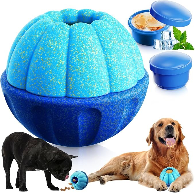 Versatile Treat Dispensing Dog Toys Ball, Frozen - Licking - Slow Feeder - Interactive Puzzle Dog... | Amazon (US)