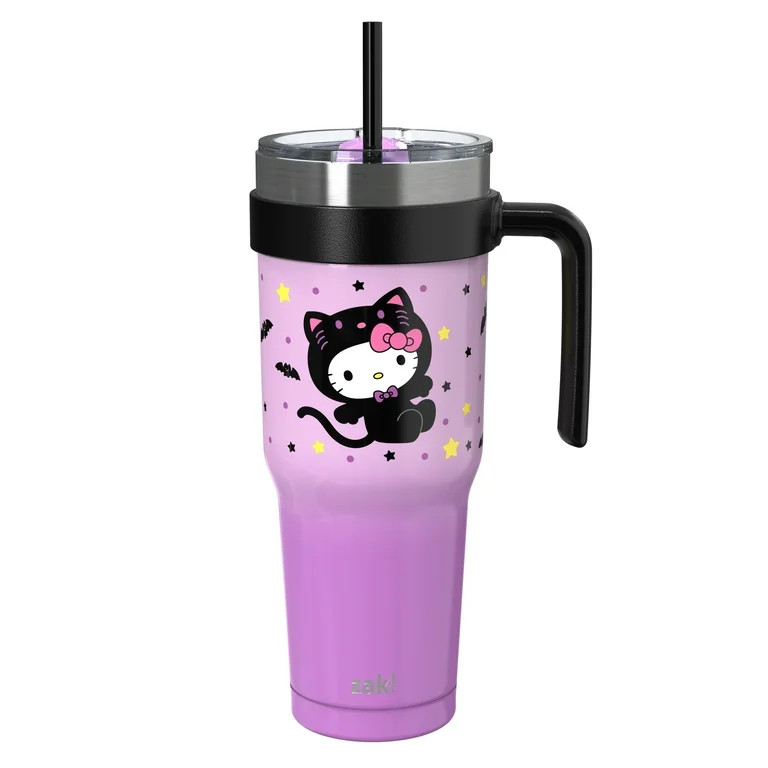 Zak Designs 40oz Hello Kitty Halloween Straw Handle Tumbler, Double Wall Vacuum Insulated Stainle... | Walmart (US)