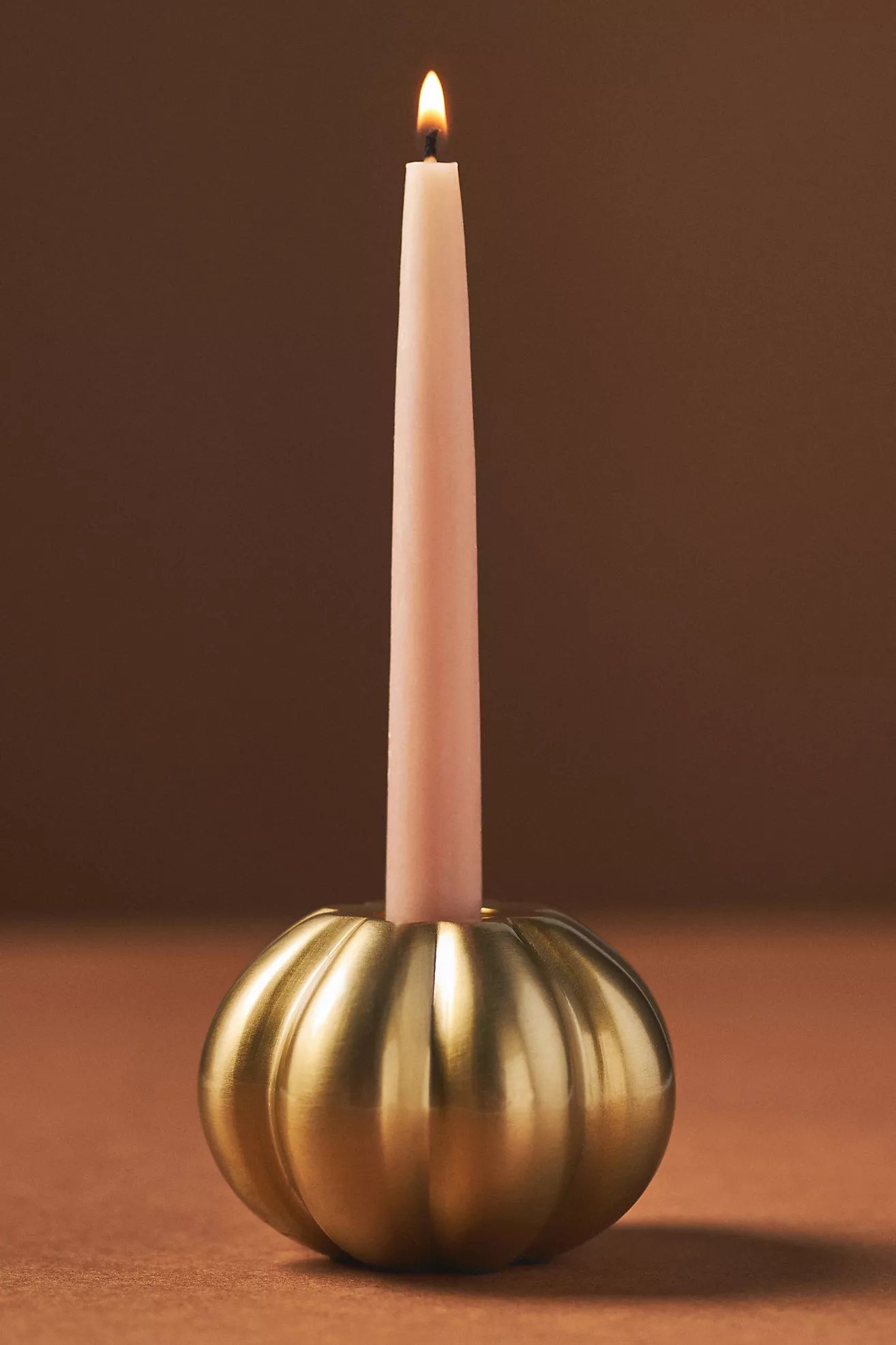 Gold Pumpkin Candle Holder | Anthropologie (US)