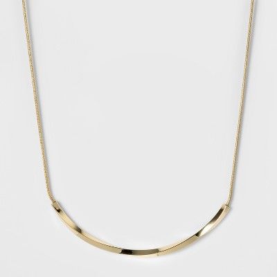 Women's Fashion Chain Necklace - A New Day™ Bright Gold | Target
