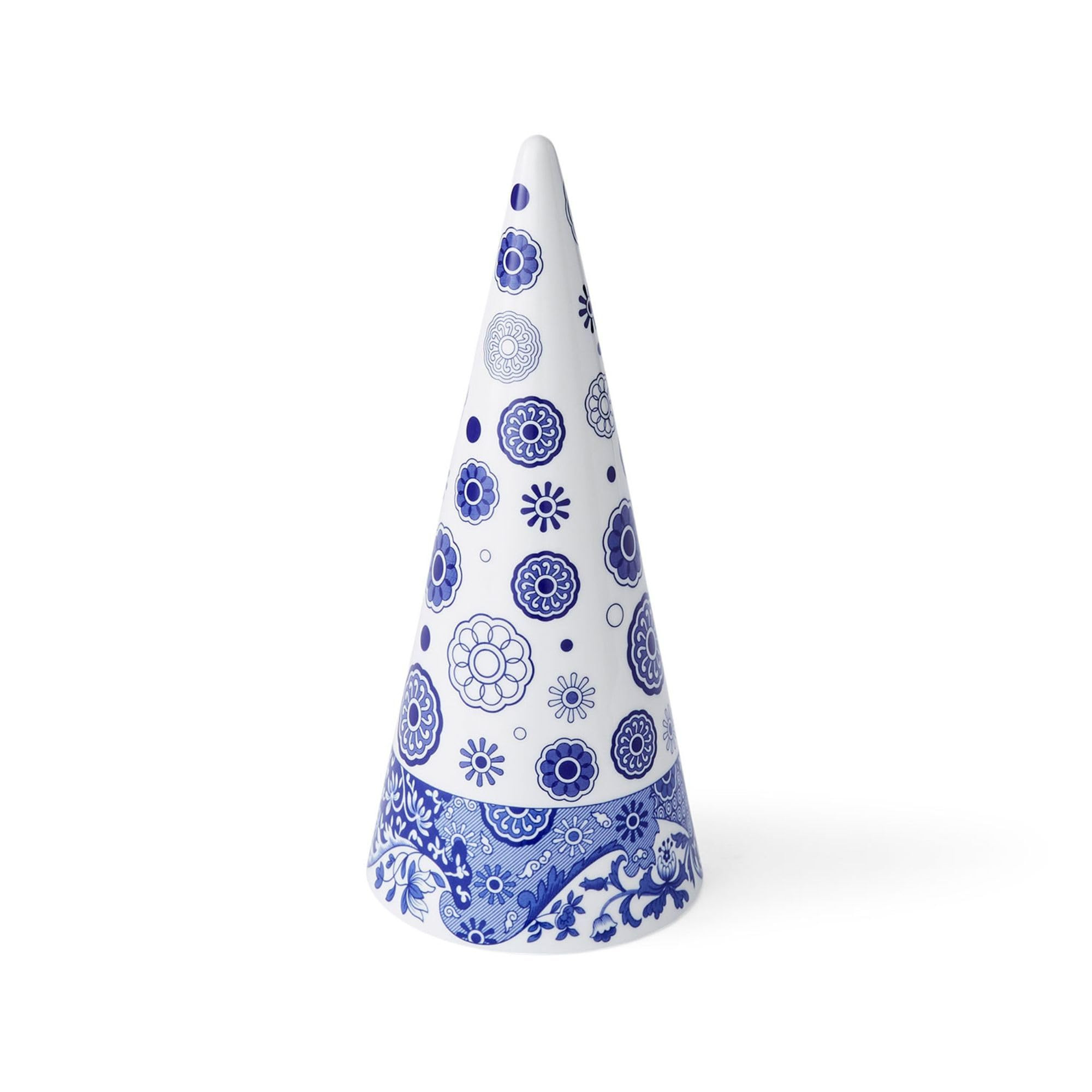 Spode Blue Italian Topiary - 10 Inch Cone Shaped Ceramic Christmas Tree Porcelain Sculpture with ... | Amazon (US)