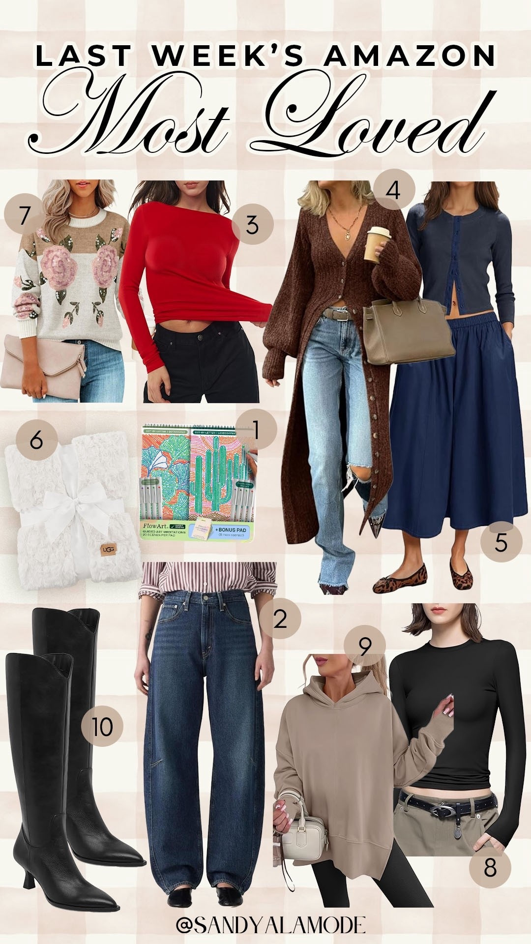 Amazon best sellers. Most loved Amazon finds. Amazon fashion. Amazon two piece set. Amazon loungewear. Amazon floral sweater. Amazon Levi’s jeans. Amazon black fall boots. Amazon oversized sweatshirt. Amazon last minute gift idea. Amazon cozy throw blanket. 

#LTKSeasonal #LTKFindsUnder100 #LTKHoliday