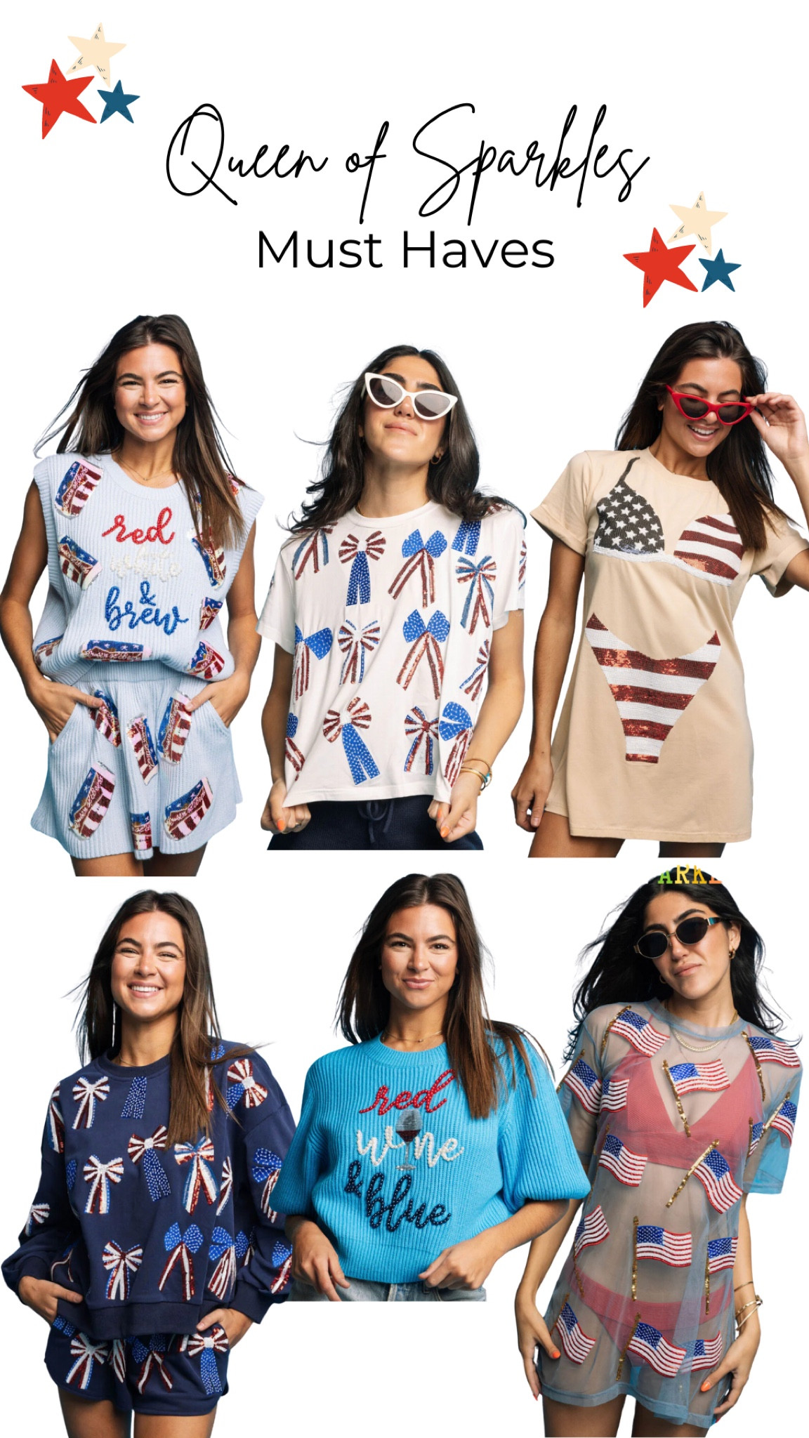 Queen of sparkles American patriotic, Fourth of July memorial day, red, white, and blue
❤️🤍💙

#LTKBeauty #LTKSeasonal #LTKStyleTip