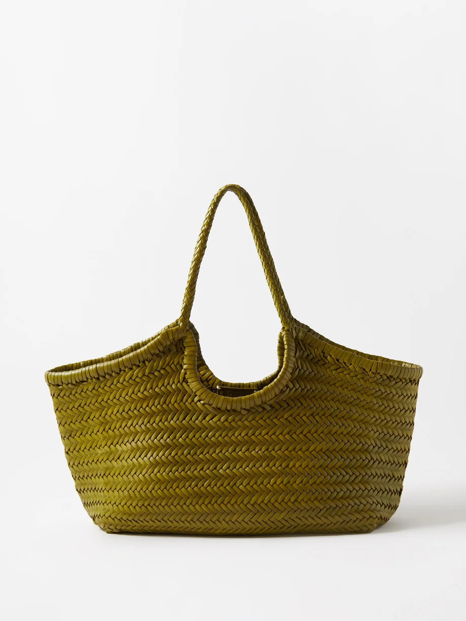Nantucket large woven-leather basket bag | Matches (US)