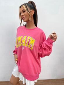 Letter Graphic Drop Shoulder Oversized Pullover
   SKU: sw2111178521831538      
          (355 R... | SHEIN