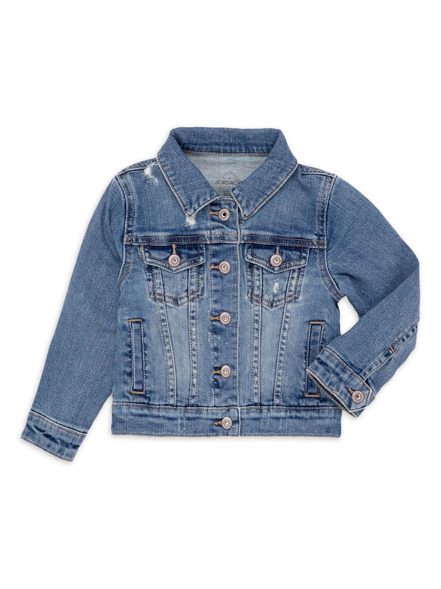 Jordache Baby Girls & Toddler Girls Destructed Denim Jacket (12M-5T) | Walmart (US)