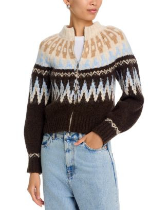 Fair Isle Zip Front Cardigan - Exclusive | Bloomingdale's (US)