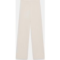 Zara - Pin Tuck Straight Leg Pants - Ecru - Xs - Woman | Zara US