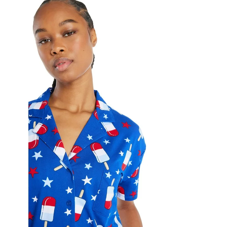 4th of July Women’s Shorty Pajama Set by Way to Celebrate, 2-Piece, Sizes XS to 3X - Walmart.co... | Walmart (US)