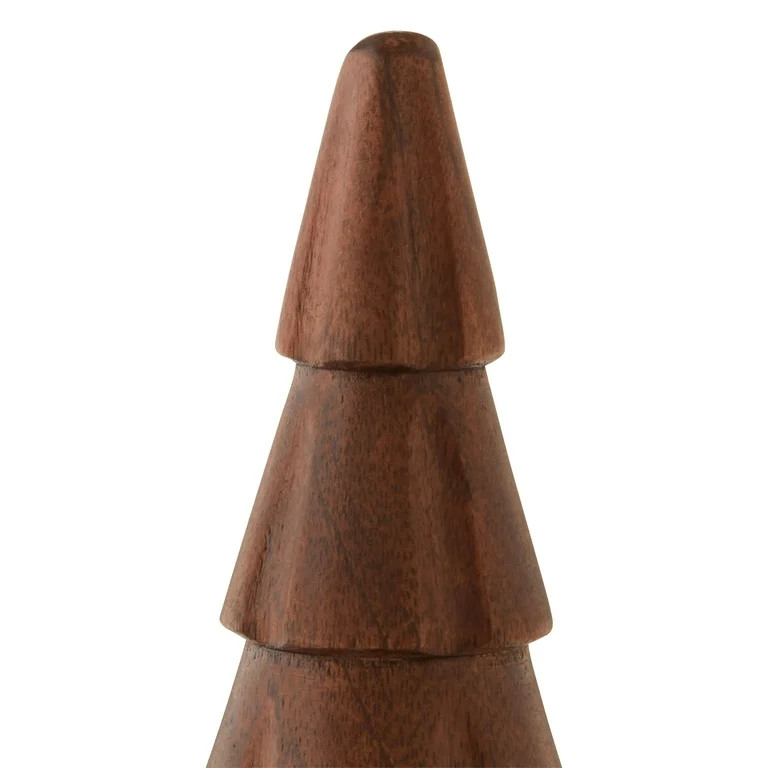 Mango Wood Christmas Tree Tabletop Decoration, Brown, 5", by Holiday Time | Walmart (US)