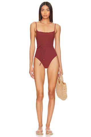 Anemos The K M Tie One Piece in Umber from Revolve.com | Revolve Clothing (Global)