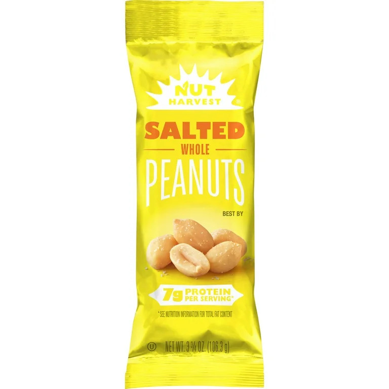 Nut Harvest Whole Peanuts Salted 3.75 Ounce | Walmart (US)