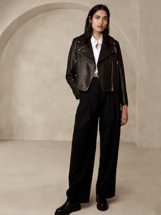 Enola Leather Moto Jacket | Banana Republic (US)