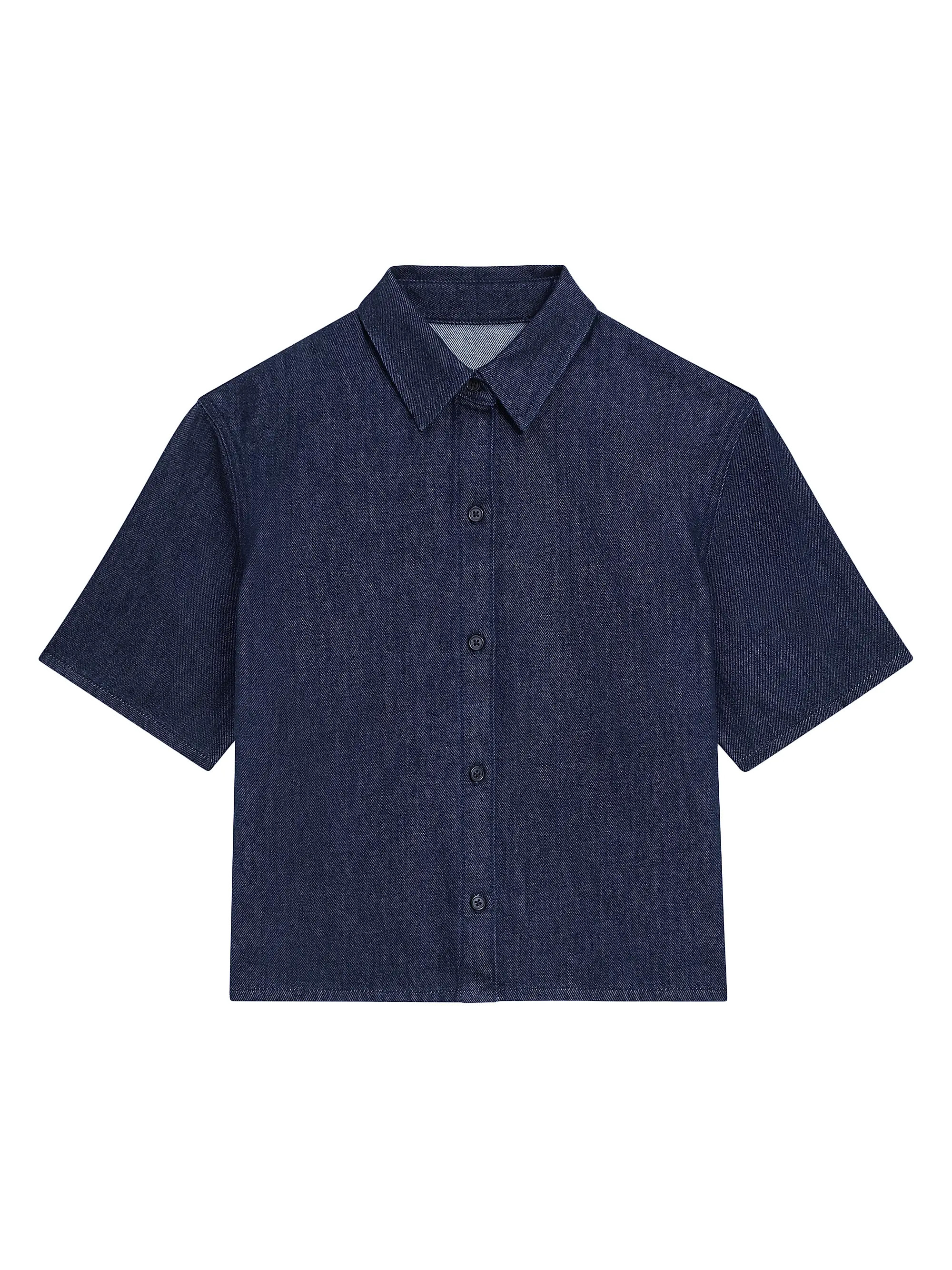 Short-Sleeve Denim Button-Front Shirt | Saks Fifth Avenue