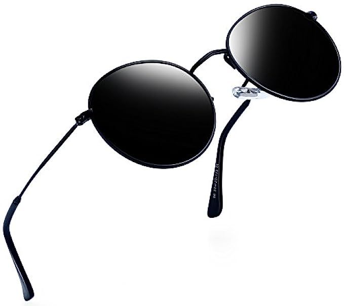 Joopin-Men Retro Brand Polarized Sunglasses Women Vintage Round Sunglasses | Amazon (US)