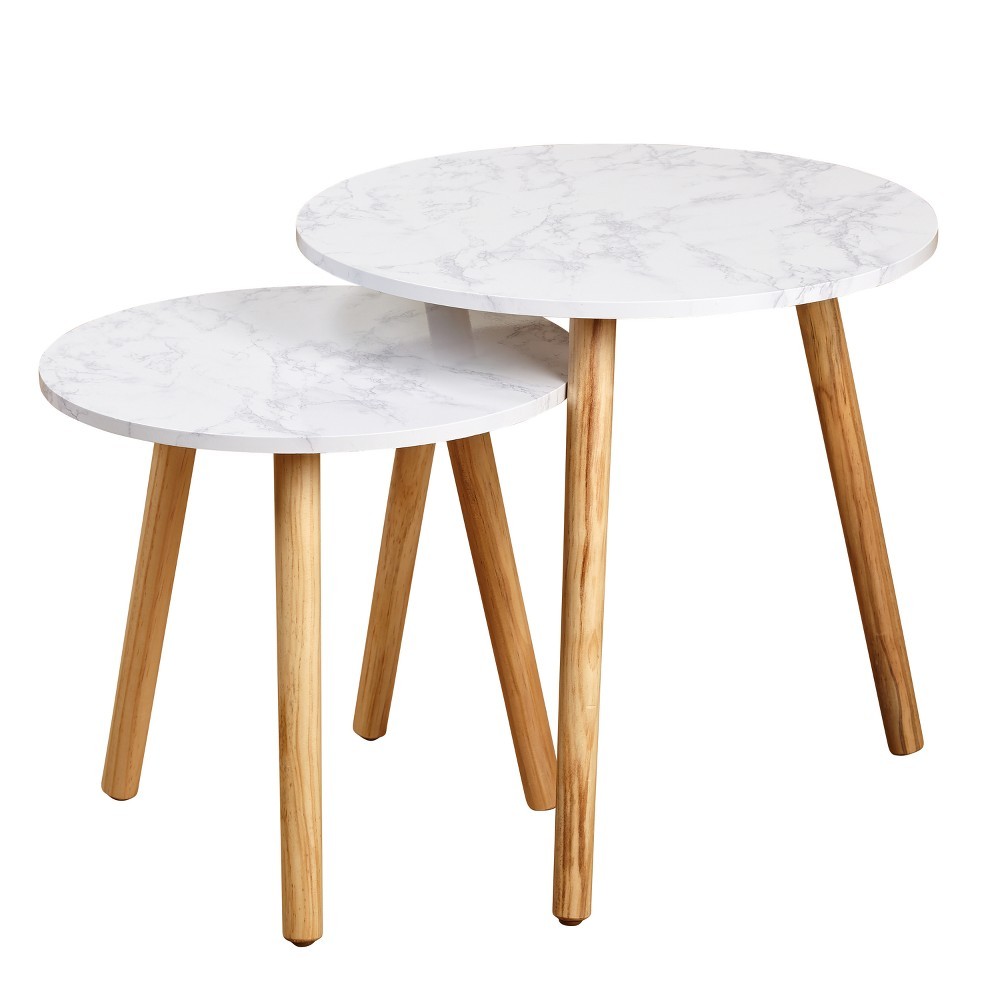 Darcy Nesting Table - Natural - Buylateral, White | Target