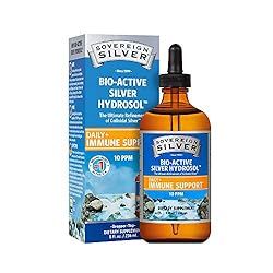 Sovereign Silver Bio-Active Silver Hydrosol for Immune Support - Colloidal Silver Liquid - 10 ppm, 8 | Amazon (US)