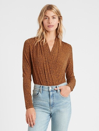 Wrap-Front Thong Bodysuit | Banana Republic (US)