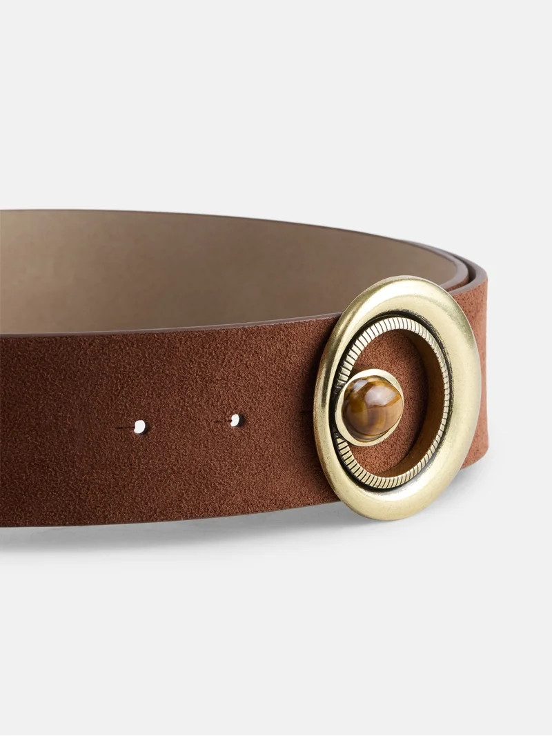 Scenario Women's Belt with Stone Buckle, Tan, Sizes S-3XL | Walmart (US)