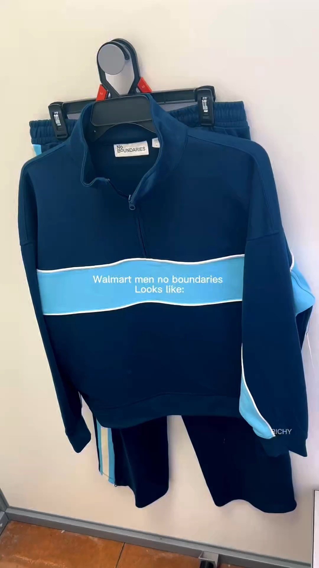 #Striped #QuarterZip Men Sets💙🔥 #noboundaries #walmart #tracksuit