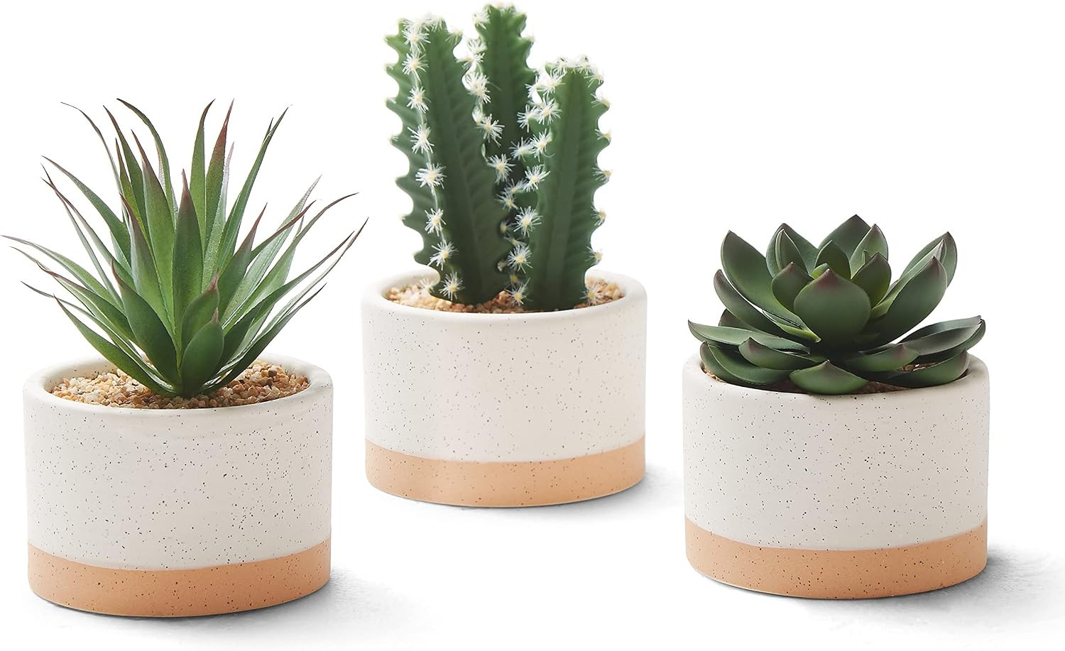 Artificial Succulent Plants in Ceramic Pots Set of 3 | Amazon (US)
