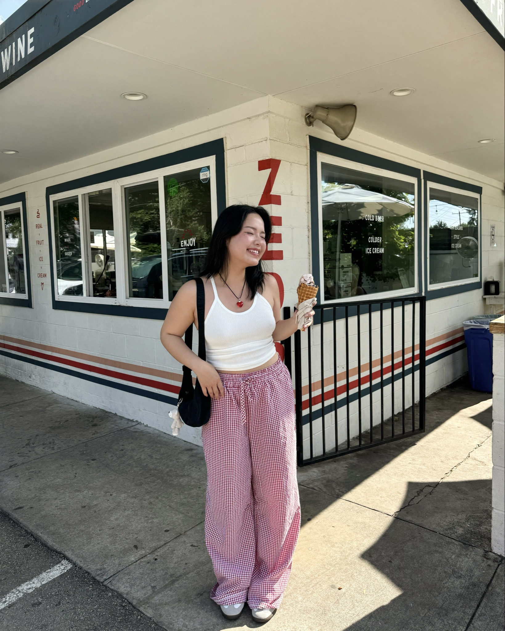 easy style casual summer outfit 

sizing details:
top - size M
pants - size L (i sized up to wear it low rise)

🏷️ summer ootd, easy summer style, easy summer outfit, gingham pants, gingham summer items, red gingham pants

#LTKFindsUnder50 #LTKStyleTip