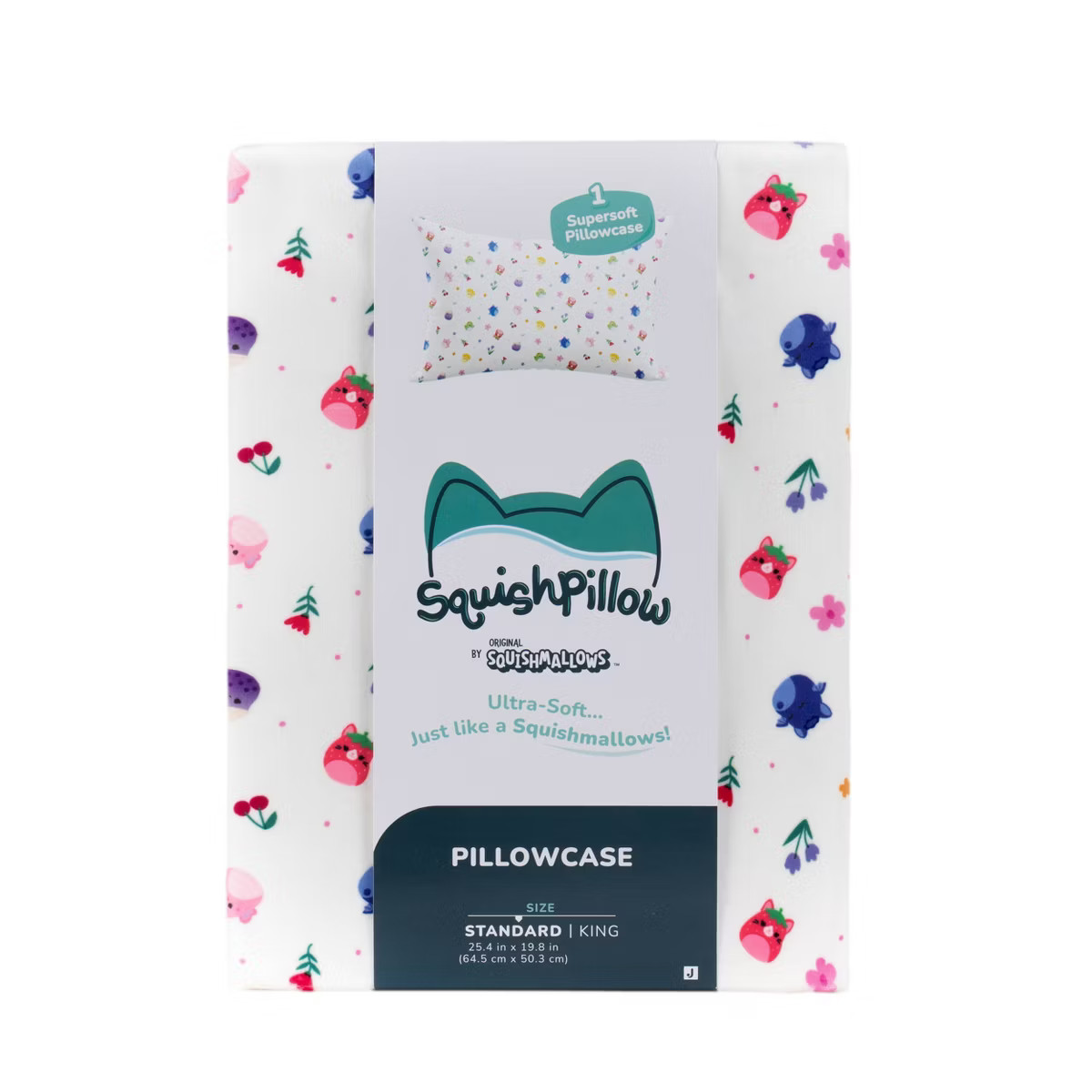 SquishPillow Standard Squish Pillowcase Forever Flowers Multi | Target