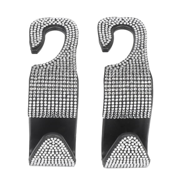 Auto Drive, Bling Rhinestone Headrest Hooks, 2 pack, Silver, Universal for Cars, Trucks, Van's, a... | Walmart (US)