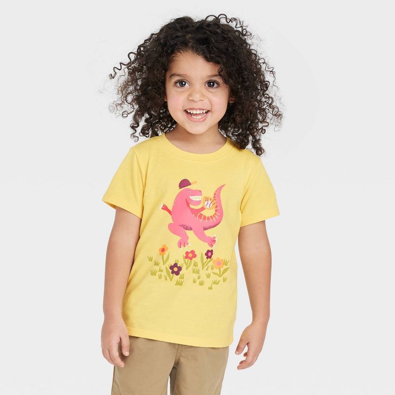 Toddler Boys' Short Sleeve Graphic T-Shirt - Cat & Jack™ Gold | Target