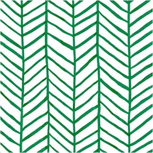 HAOKHOME 96020-3 Modern Stripe Peel and Stick Wallpaper Herringbone Green Vinyl Self Adhesive Decora | Amazon (US)