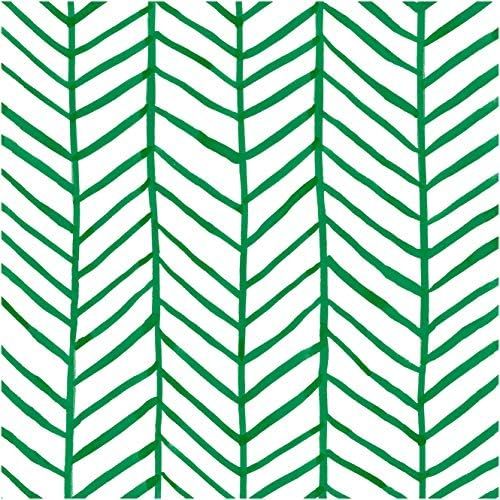 HAOKHOME 96020-3 Modern Stripe Peel and Stick Wallpaper Herringbone Green Vinyl Self Adhesive Decora | Amazon (US)
