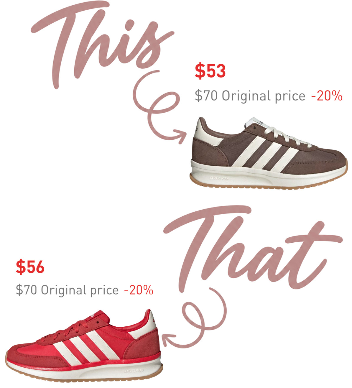 Two great adidas sneakers on sale 

 