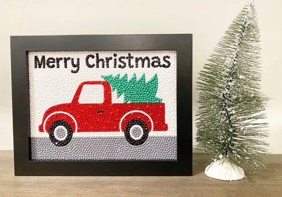 Christmas Tree Truck Diamond Art Kit - Etsy | Etsy (US)