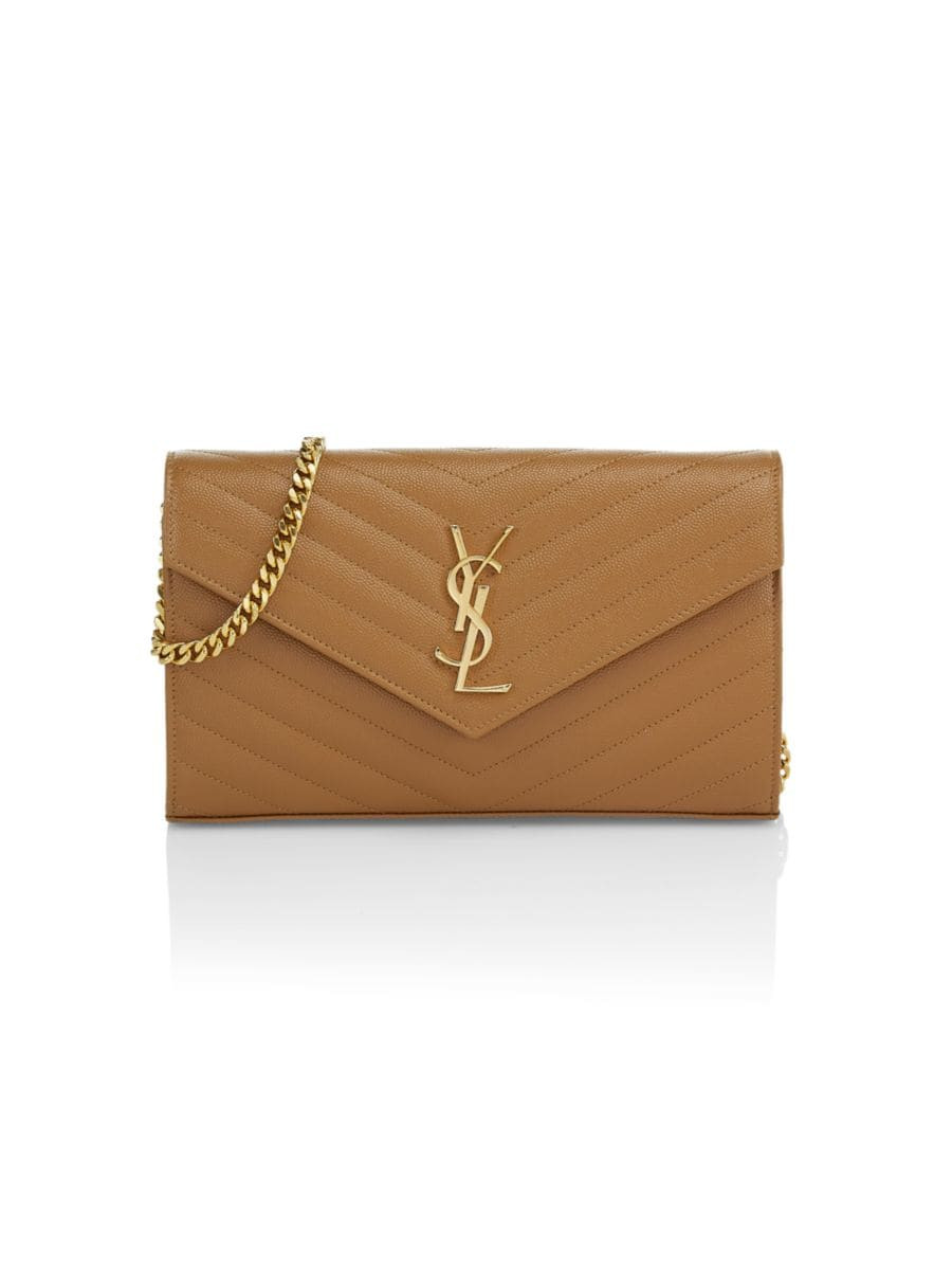 Classic Cassandre Chain Wallet in Grain De Poudre Leather | Saks Fifth Avenue