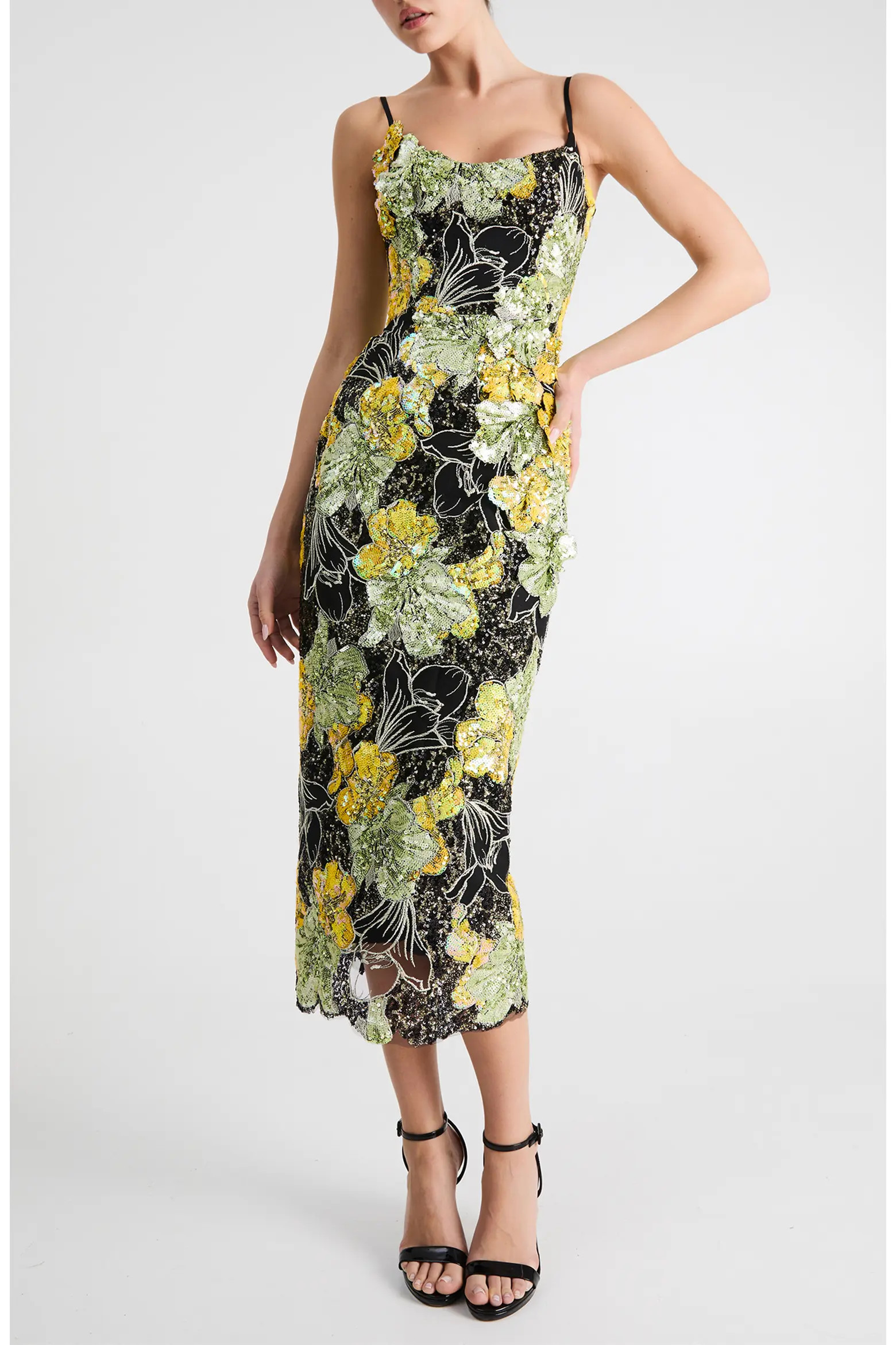 HELSI Emilia Sequin Sleeveless Midi Dress (Women) | Nordstrom | Nordstrom