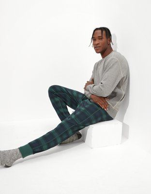 AE Plaid Ultra Soft Lounge Jogger | American Eagle Outfitters (US & CA)