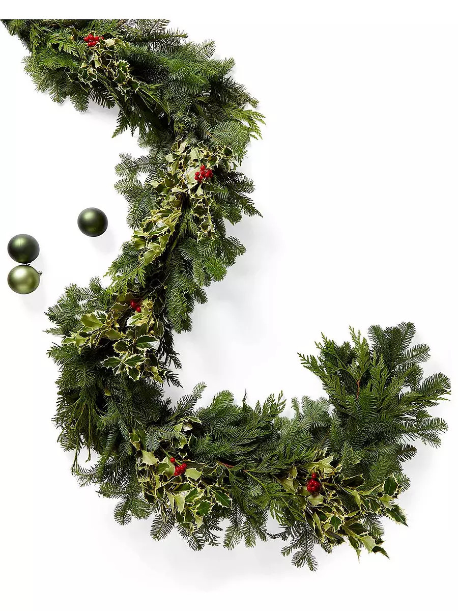 Fresh Holly Garland | Serena and Lily